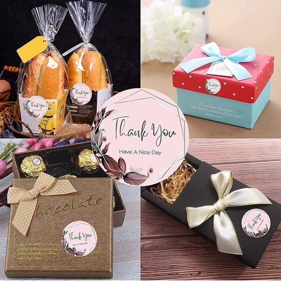 LAST SET! 100 stickers- PINK PETAL- THANK YOU HAVE A NICE DAY - Picture 4 of 5
